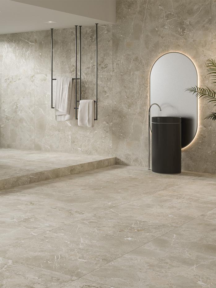 Mosaic tile detailing inside a bespoke steam room